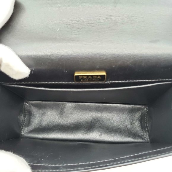 100% Authentic Prada Cahier Black Clutch Shoulder Bag - Picture 13 of 16